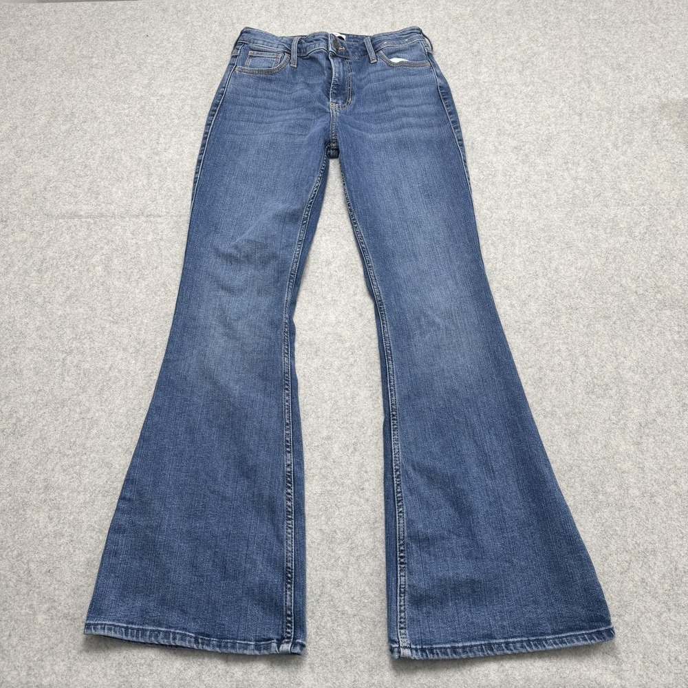 Abercrombie & Fitch Flare Jeans Womens 4R (26x30) Blue Ultra High Rise *PEN MARK